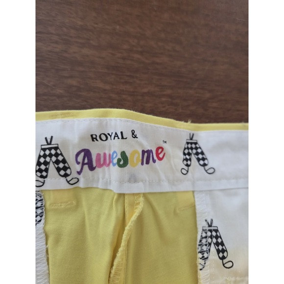 Royal And Awesome Golf‎ Pants Yellow Yolo 38x34 - Picture 4 of 14